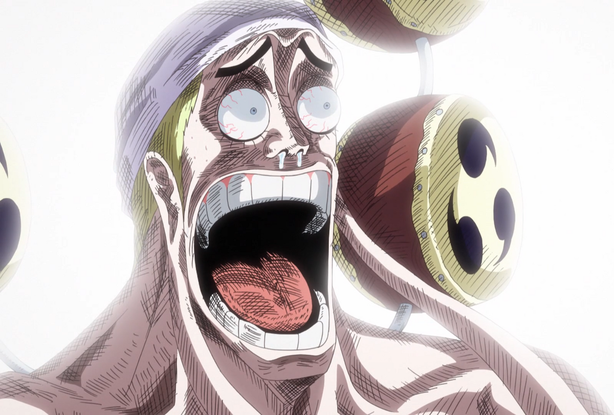 shocked anime face one piece