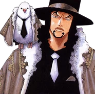 Lucci i Hattori w płaszczach (według kolorów z mangi).