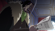 Crocodile Reads the News About Luffy