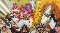 Big Mom yang amnesia mengamuk di Tambang Tahanan.