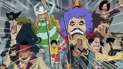 Subordinate Captains Defend Luffy