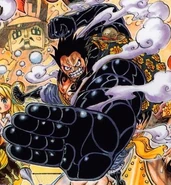 Schemat kolorów boundmana w mandze.