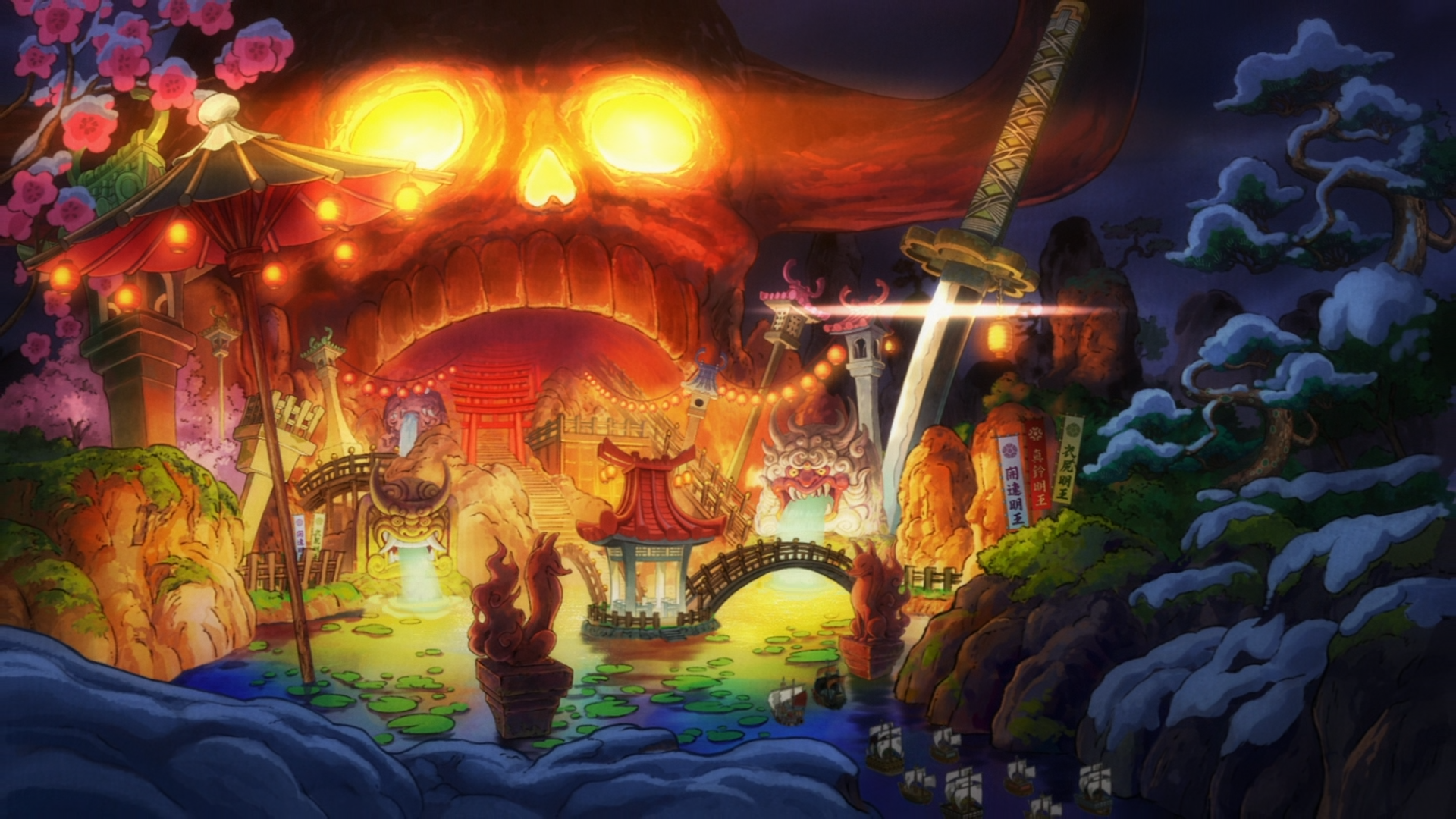 Luffy, Kaido, Wano, Anime, One Piece, Manga, Onigashima, HD wallpaper