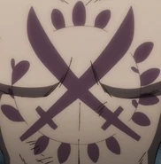 Tatuaż na plecach Ushimaru.