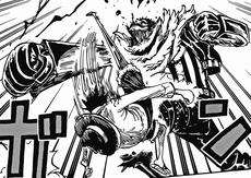 Luffy golpea a Katakuri por primera vez