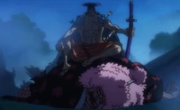Ashura et ses hommes de main vaincus par Kozuki Oden.