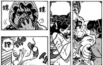 Senor Pink wipes his mouth