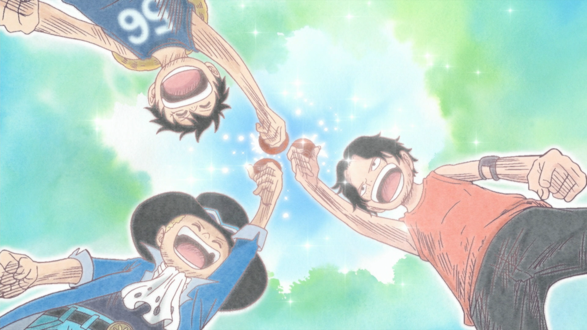 Ace, Sabo, and Luffy  Ace and luffy, One piece manga, Ace sabo luffy