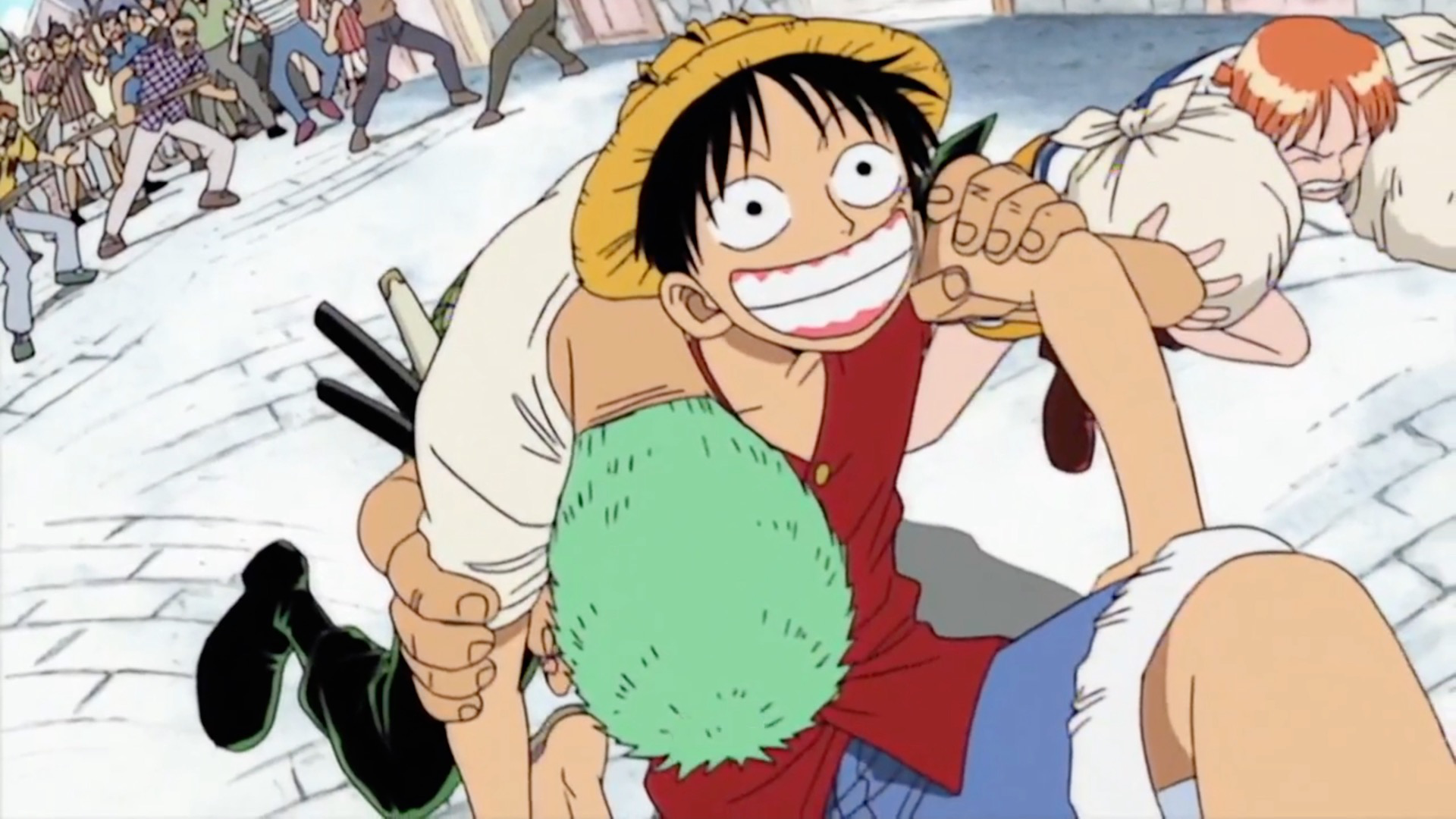 One Piece ~ Luffy tries to cheer Sick Nami up 