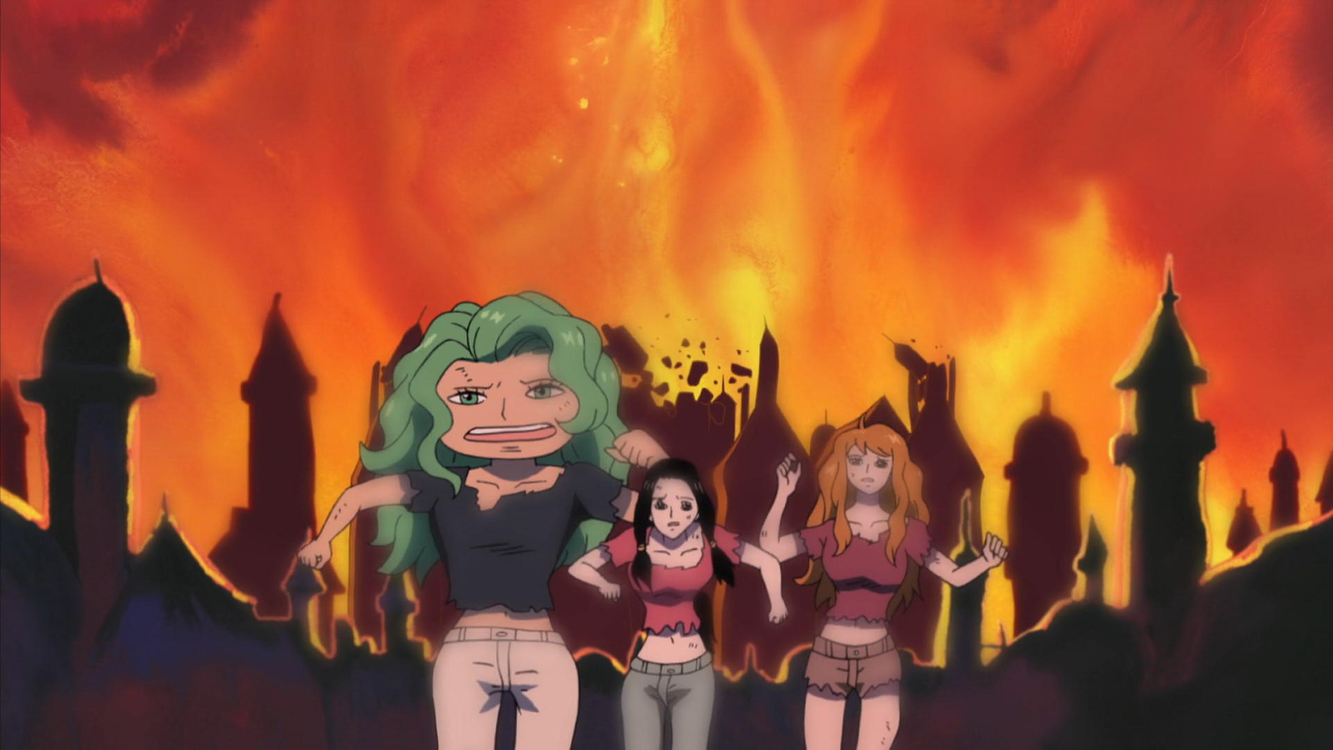 One Piece episode 1087:  Lily comes under attack, Seraphims are  introduced, Hancock is in trouble