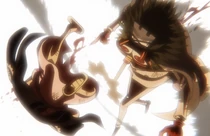 Изо наносит смертельный удар, побеждая Маху.