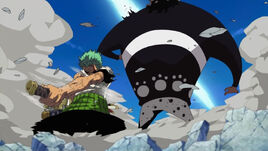 Zoro erwischt Kuma kalt