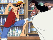 Luffy und Kurohige geraten aneinander