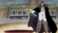 Shanks desvainando su sable