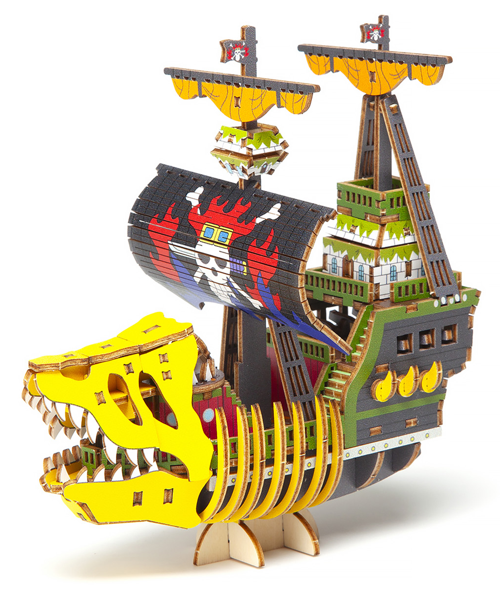 Azone Ki-Gu-Mi One Piece Spade Pirate Ship 3D Puzzle Wooden Art From Japan