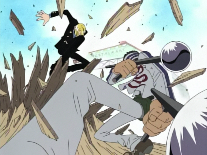 Luffy & Sanji vs Don Krieg & Gin