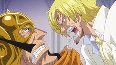 Sanji discute con Judge