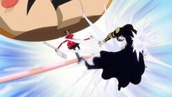 Gladius vs Luffy Anime