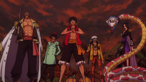 Luffy, Law, Smoker, Sabo and Hancock United