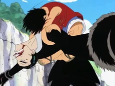 Luffy derrota a Kuro.