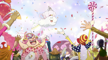 Sanji et Pudding arrivent à la Cérémonie