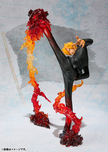 Sanji -Battle Ver. Diable Jambe Flambage Shot-<span style="font-weight: normal"> (<span class="t_nihongo_kanji" lang="ja">サンジ-Battle Ver.悪魔風脚 画竜点睛ショット-（ディアブルジャンブ フランバージュショット）</span><span class="t_nihongo_comma">,</span> <i><span class="t_nihongo_romaji">Sanji - batoru Ver. Akuma kazaashi garyōtensei shotto - (diaburujanbu furanbājushotto)</span></i><span class="t_nihongo_help"><sup><!--IWLINK'" 154--></sup></span>)</span>