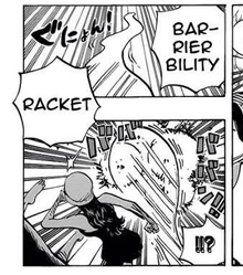 Бартоломео использует Racket что-бы защитить Нико Робин