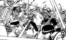 Эрик и другие повстанцы сражаются с Королевской Армией.