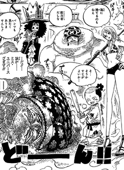 Jora Battue par Brook, Chopper, Nami et Momonosuke