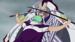 Momonga affronta Zoro.