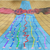 The Grand Line and The Red Line The Grand Line is the ocean current that is  surrounded by the Calm Belts and follows an imaginary line that runs from  no…