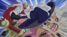 Sanji golpea a Bobbin