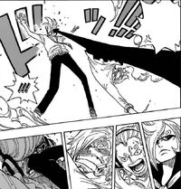 Sanji kicks Nij