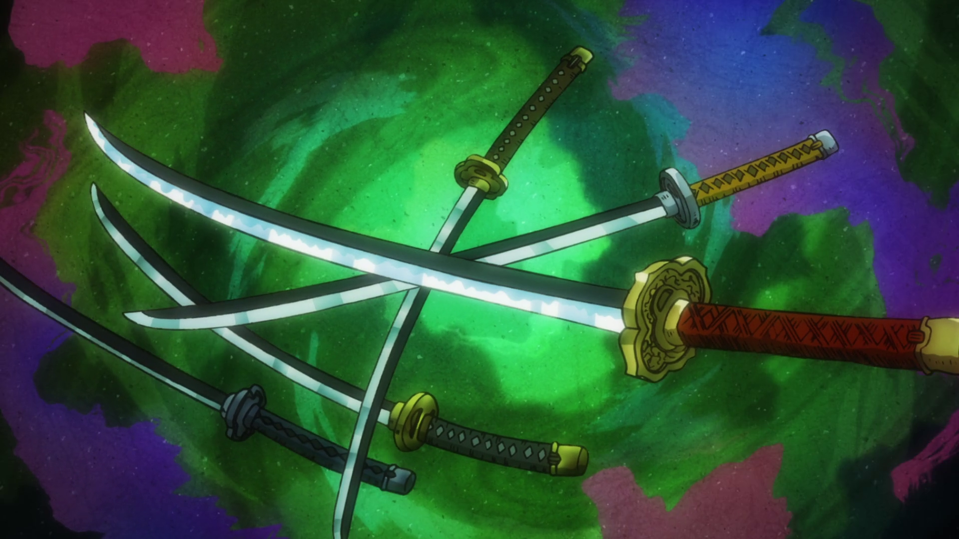 One Piece Sword Set 3 Katana Roronoa Zoro STEEL Shusui Yubashiri Sandai  Kitetsu