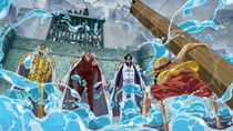 Luffy Faces Three Admirals