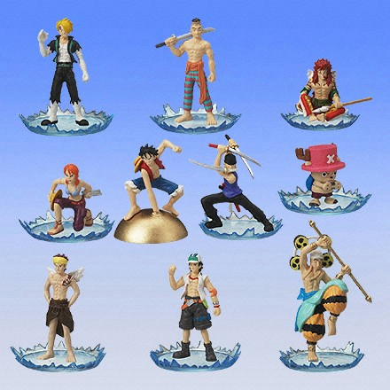 BANDAI SUPER ONE PIECE STYLING FILM GOLD 1 FIGURE SET LUFFY,SANJI