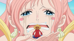 Shirahoshi Crying Over Luffy's Departure