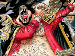 Barba Negra Timeskip é baseado no anime de One Piece