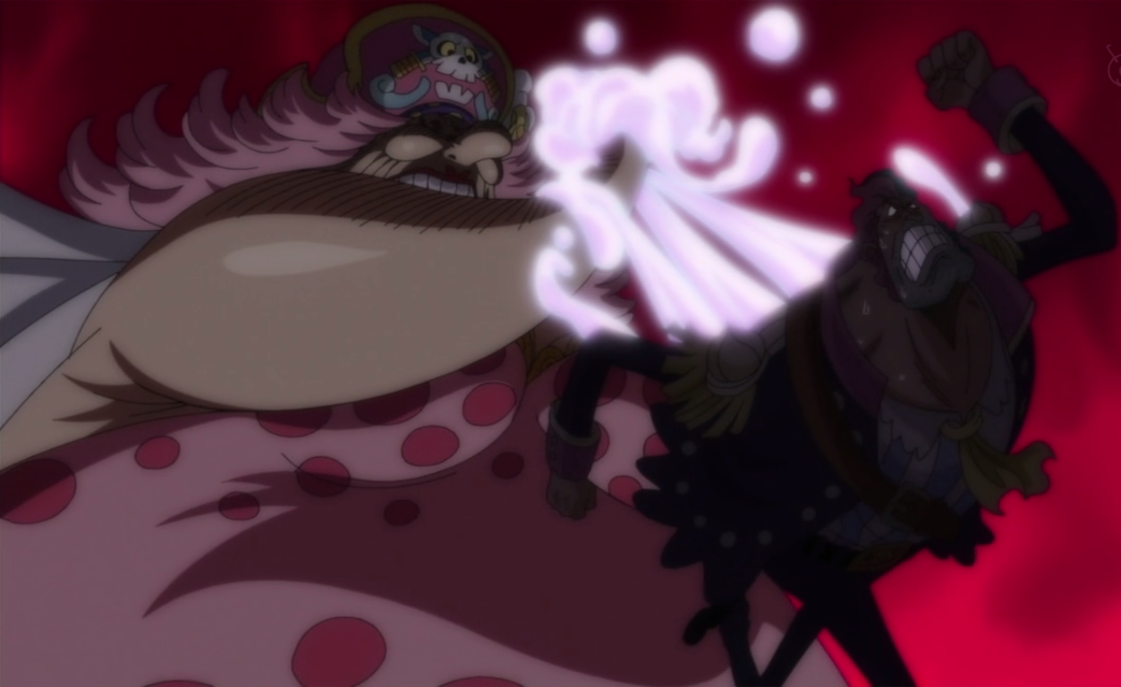 Baby 5 - Katakuri consumió la fruta Mochi Mochi, una fruta