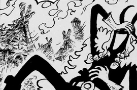Loki rit après avoir incendié un village.