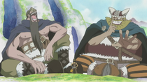 Dorry and Brogy with Usopp