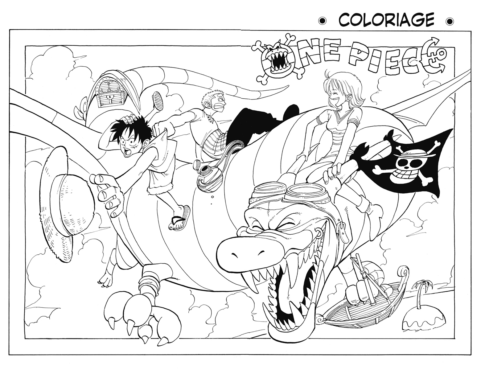 Coloriage One Piece Tout L équipage Tome 2 | One Piece Encyclopédie | Fandom