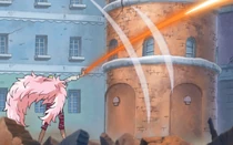 Doflamingo using Overheat against Luffy.
