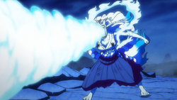 Yamato spara un raggio contro Kaido.