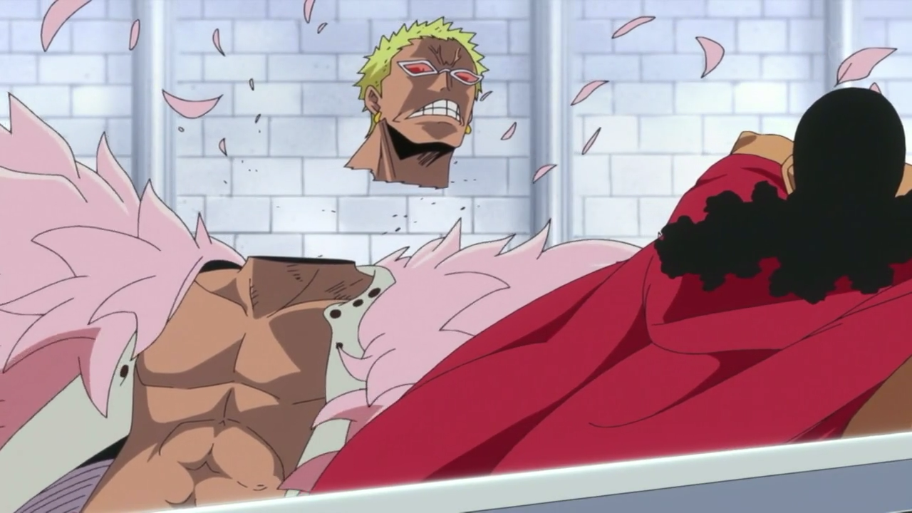 One Piece Brasil - Doflamingo focou em malhar o pescoço durante o