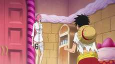 Reiju conversa con Luffy