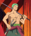 Zoro, torse nu lors de la première partie de l'Arc Punk Hazard