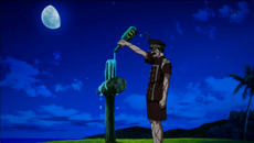 Genzo en la tumba de Bellemere