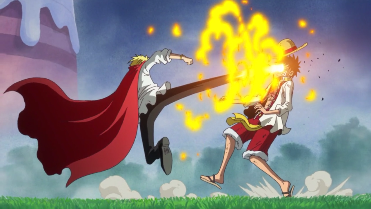 Sanji contra Luffy  Se você não voltar, eu vou ficar aqui E