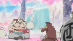 Newgate habla con Gol D. Roger, en un flashback.